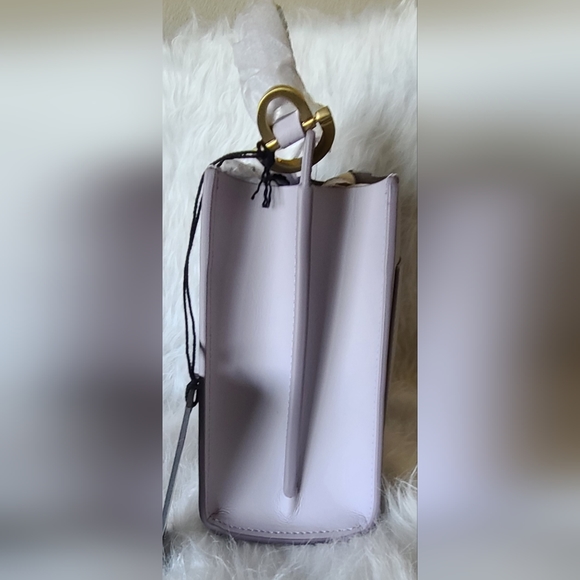 ZAC ZAC Posen Leather Earthette Small Double Compartment Satchel Color Lilac - Picture 2 of 8